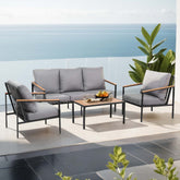 4-Piece Outdoor Lounge Set – 5-Seater Outdoor Sofa Set Patio Furniture