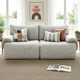 2 Seater Sofa Modular Sectional Sofas Couch Bed No Assembly Living Room Grey