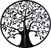 Black Tree of Life Wall Art Hanging Metal Iron Sculpture 60cm