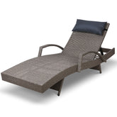 Outdoor Sun Lounge Furniture Day Bed Wicker Pillow Sofa Set