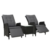 Recliner Chairs Sun Setting Outdoor Furniture Patio Wicker