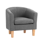Abby Fabric Armchair Grey