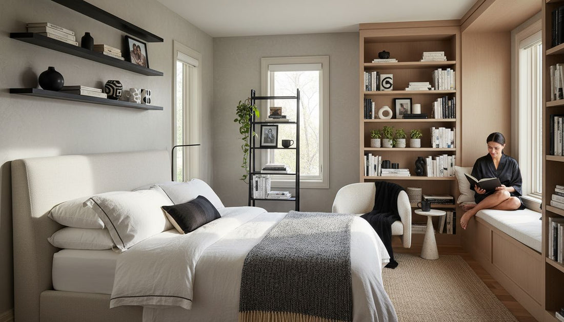 modern bedroom shelving