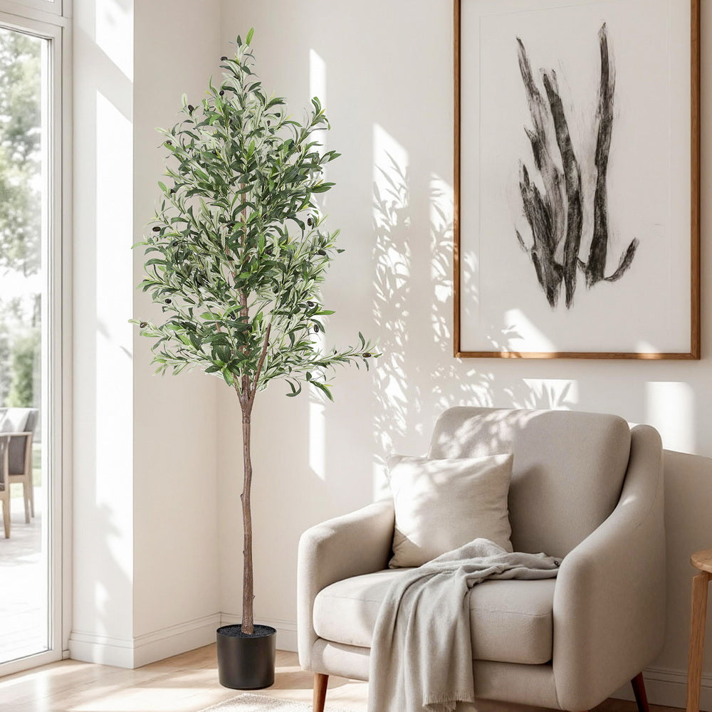 Artificial Olive Tree 180cm Faux Trees Indoor Decor Artificial Plants Lifelike Plant 1.8M