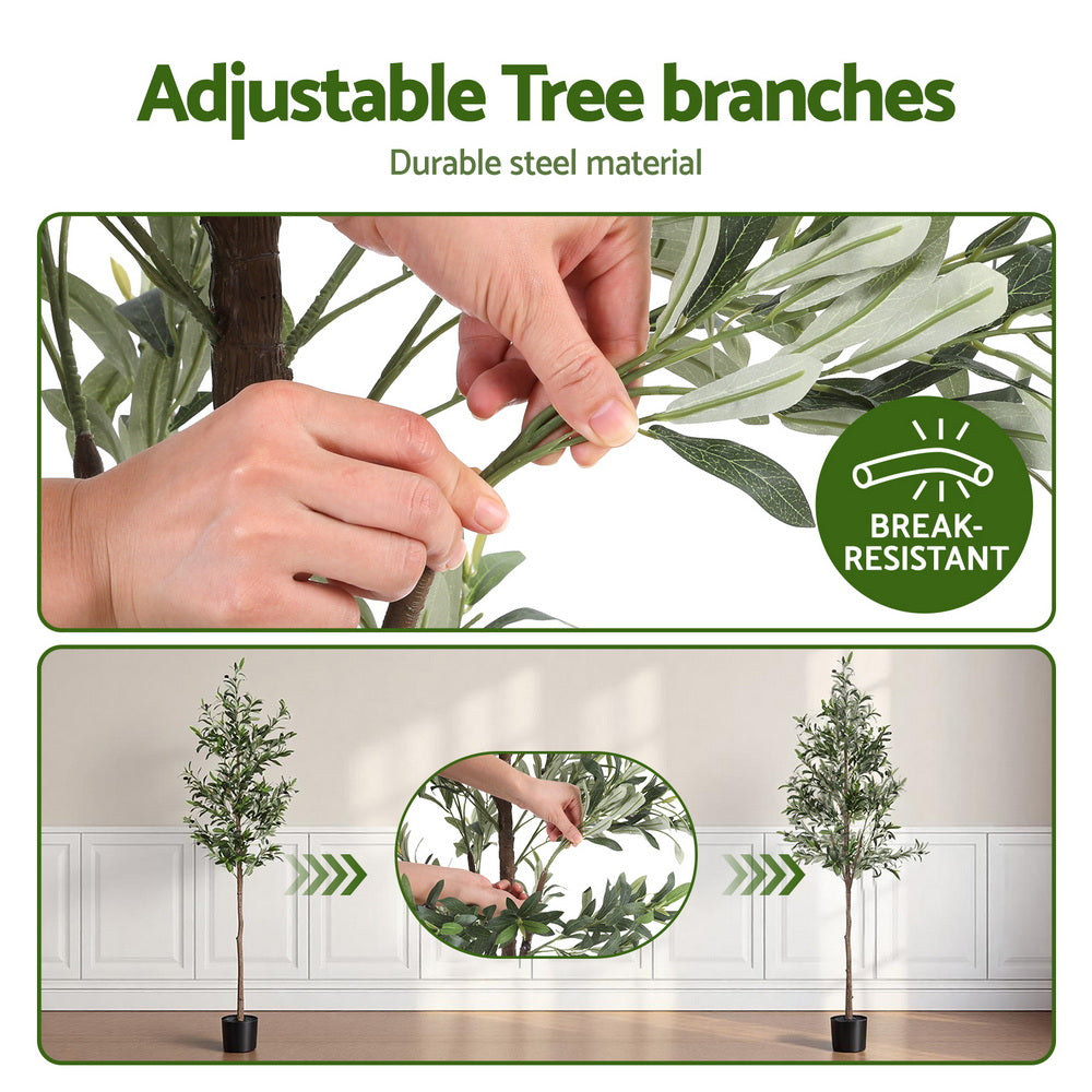 Artificial Olive Tree 180cm Faux Trees Indoor Decor Artificial Plants Lifelike Plant 1.8M