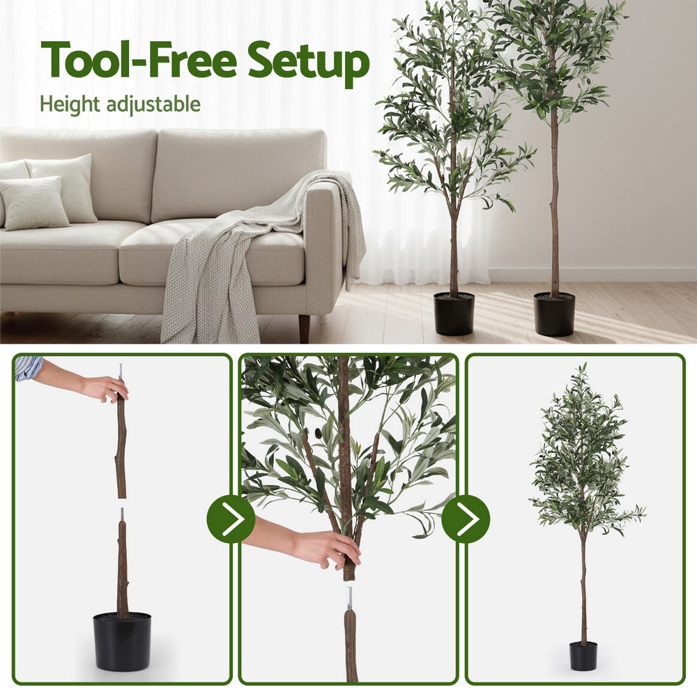 Artificial Olive Tree 180cm Faux Trees Indoor Decor Artificial Plants Lifelike Plant 1.8M