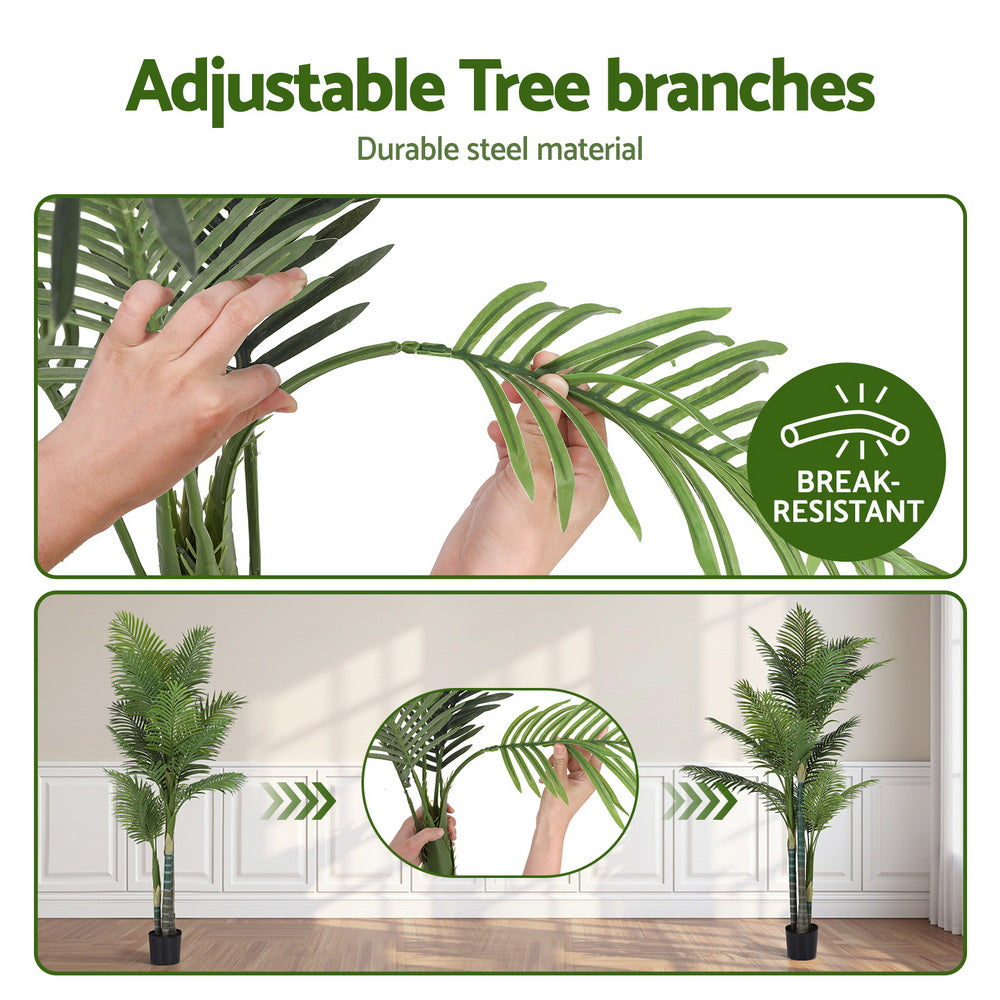 Artificial Palm Tree 180cm with Weighted Pot – Indoor Home & Office Artificial Plants