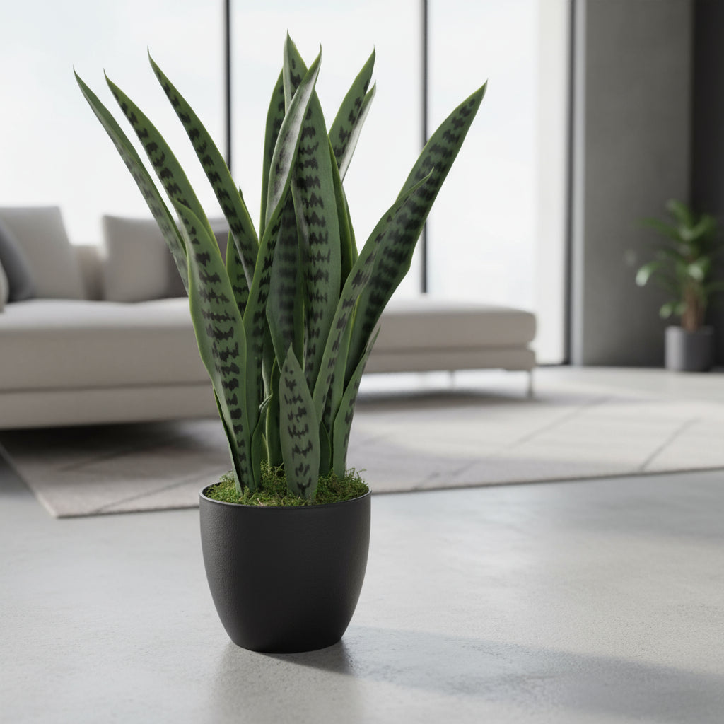 Artificial Snake Plant – Realistic UV-Resistant Sansevieria Faux Plant