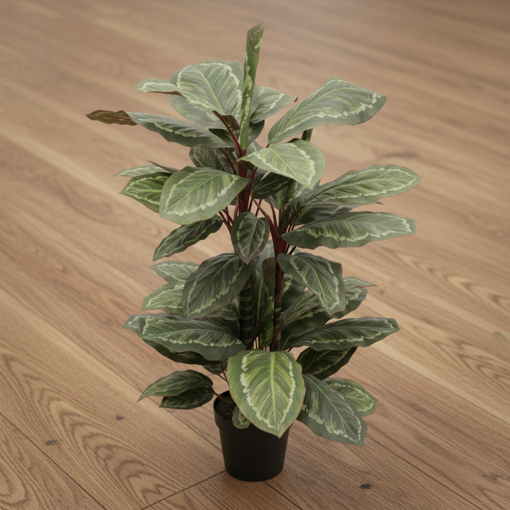 Artificial Wide Leaf Cordyline Plant 90cm – Realistic Faux Artifical Plants for Home or Office