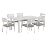 7-Piece Outdoor Indoor Dining Set Outdoor Dining Set White