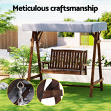 Swing Chair Wooden Garden Bench Canopy 2 Seater Outdoor Furniture