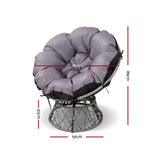 Outdoor Chairs Outdoor Furniture Papasan Chair Wicker Patio Garden Grey