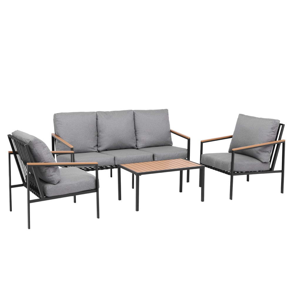4-Piece Outdoor Lounge Set – 5-Seater Outdoor Sofa Set Patio Furniture