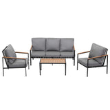 4-Piece Outdoor Lounge Set – 5-Seater Outdoor Sofa Set Patio Furniture