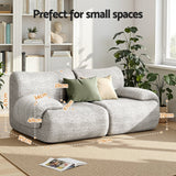 2 Seater Sofa Modular Sectional Sofas Couch Bed No Assembly Living Room Grey