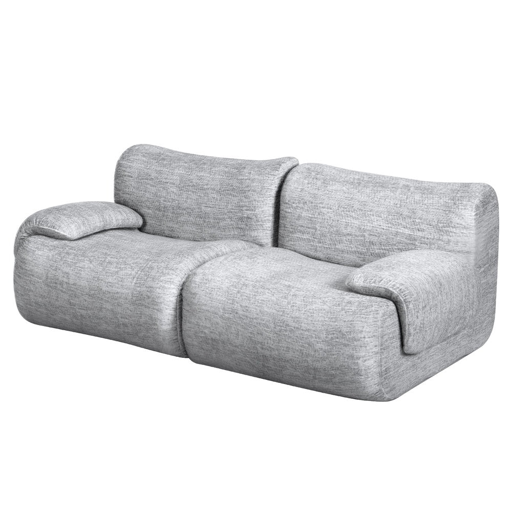 2 Seater Sofa Modular Sectional Sofas Couch Bed No Assembly Living Room Grey