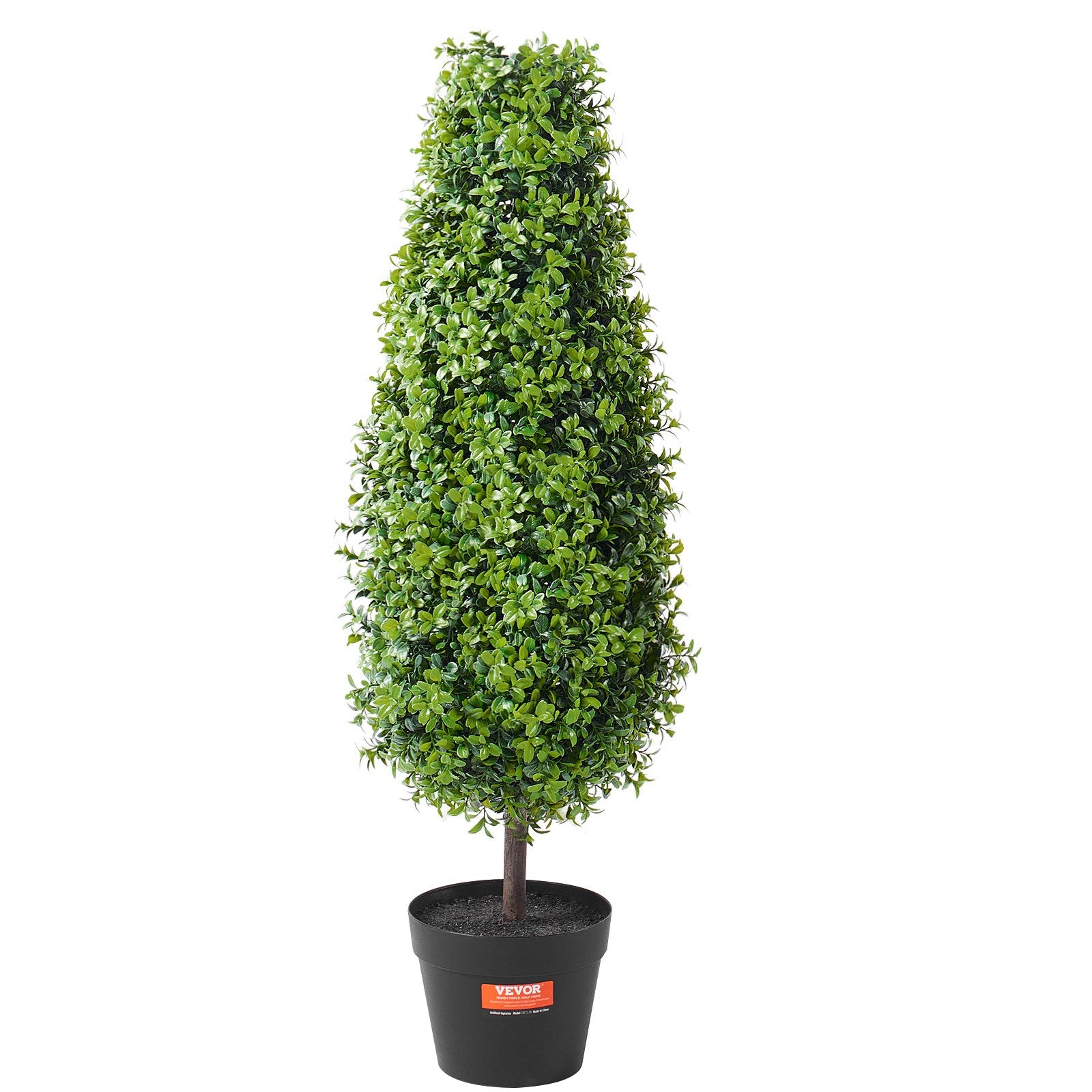 2 Pack Artificial Plants Boxwood Topiary Tree Faux Plant UV Decor In/Outdoor
