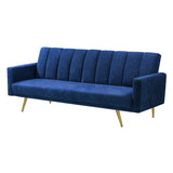 Levede Sofa Bed Convertible Velvet Lounge Recliner Couch Sleeper 3 Seater Blue-1973193800213991425