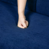 Levede Sofa Bed Convertible Velvet Lounge Recliner Couch Sleeper 3 Seater Blue-1973193800213991427