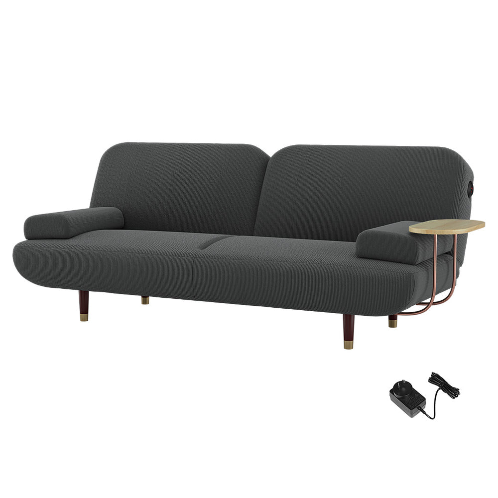 LEVEDE  CONVERTIBLE SOFABED WITH USB CHARGE AND SIDE TABLE-1975420389957963776