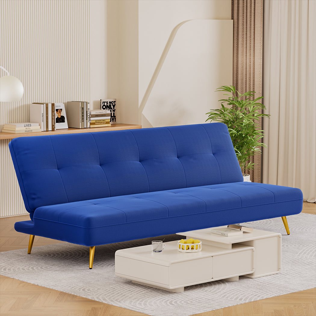 Levede Sofa Bed Convertible Velvet 3 Seater-1975420389597253639