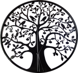 Black Tree of Life Wall Art Hanging Metal Iron Sculpture 60cm