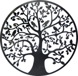 Black Tree of Life Wall Art Hanging Metal Iron Sculpture 60cm