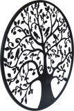 Black Tree of Life Wall Art Hanging Metal Iron Sculpture 60cm