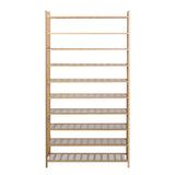 10-Tier Bamboo Shoe Rack Wooden Shelf Stand Storage Organiser
