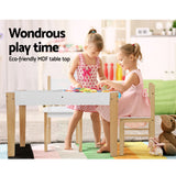 Kids Table and Chair Set Activity Chalkboard Toys Storage Desk Drawing