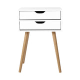 Bedside Tables Drawers Side Table Nightstand Wood Storage Cabinet White
