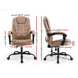 Massage Office Chair PU Leather Recliner Computer Gaming Chairs Espresso