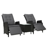 Recliner Chairs Sun Setting Outdoor Furniture Patio Wicker