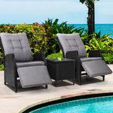 Recliner Chairs Sun Setting Outdoor Furniture Patio Wicker
