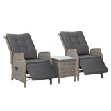 Recliner Chairs Outdoor Sun lounge Setting Patio Furniture Wicker