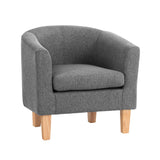 Abby Fabric Armchair  Grey