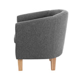 Abby Fabric Armchair  Grey