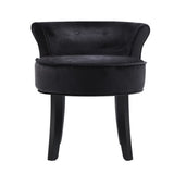 Black Velvet Abella Vanity Stool