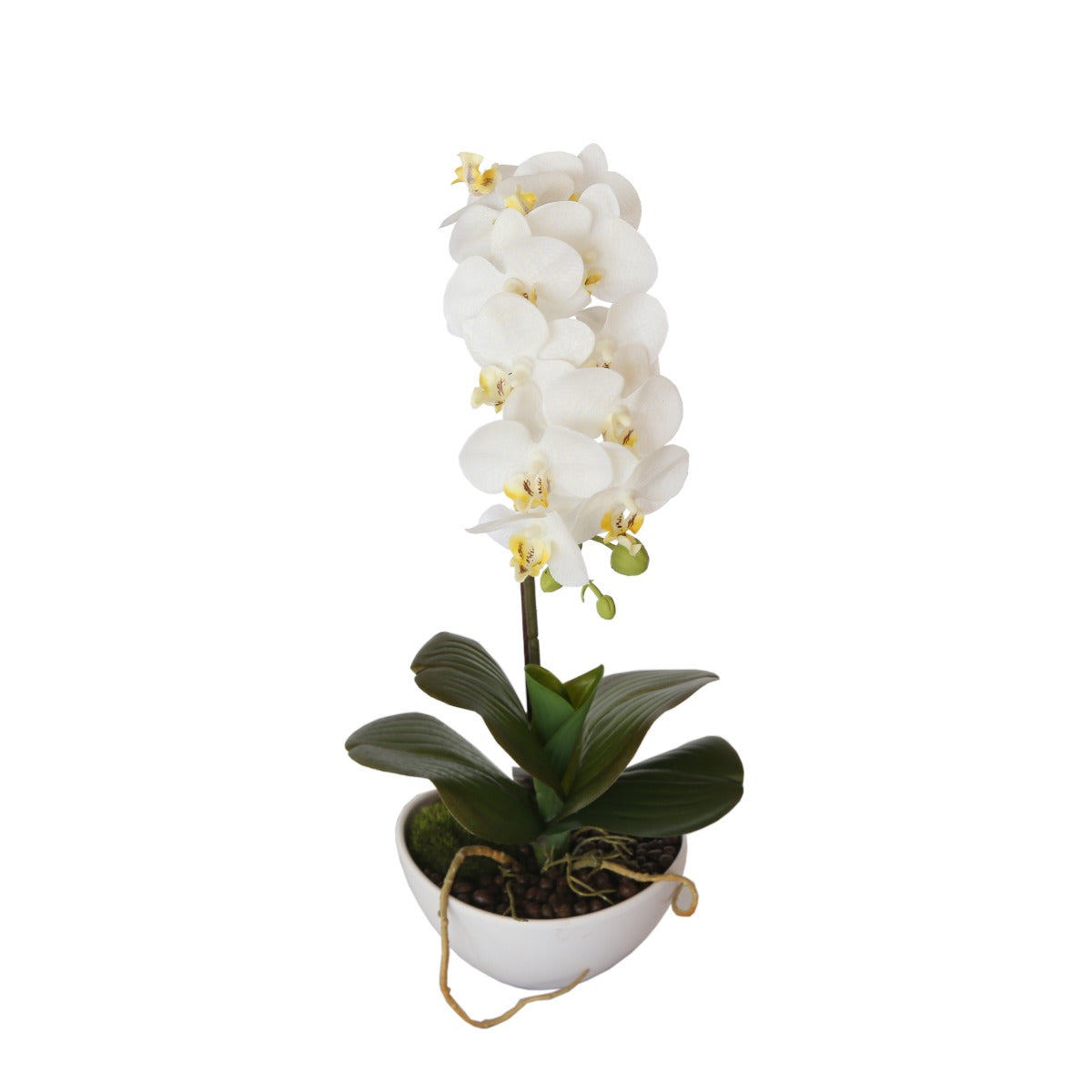 46cm Butterfly Orchid Artificial Plants - White